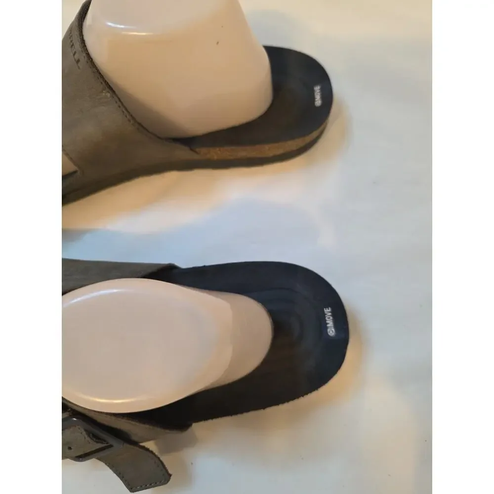Merrell Mens Size 14 Granite Nubuck Leather Sandals Slides
